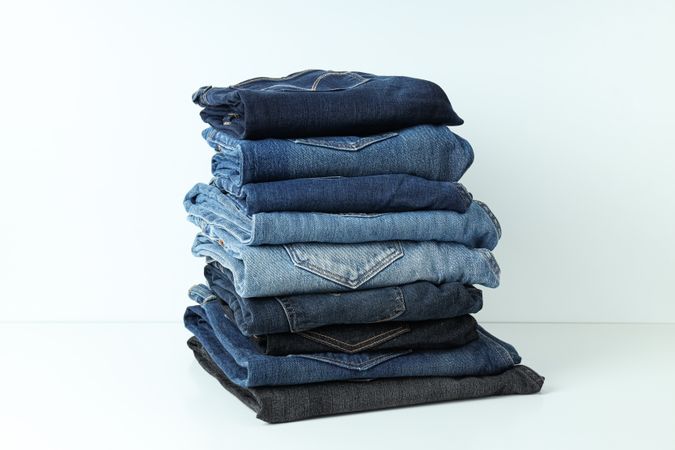 Concept of modern casual clothes - jeans, jeans trousers