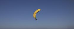 Floating banana in sky