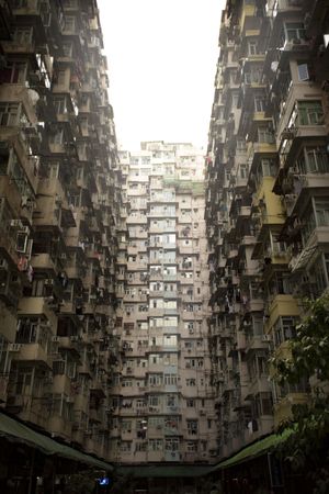 Exterior view of Yick Cheong building in Hong Kong