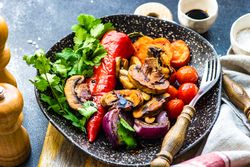 Healthy food concept with grilled vegetable