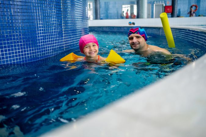 People swimming in pool