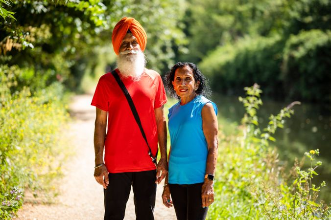 Portrait of mature Sikh couple