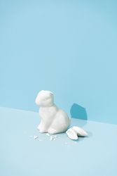 Easter bunny with broken ears