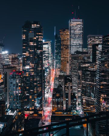 City buildings during the night