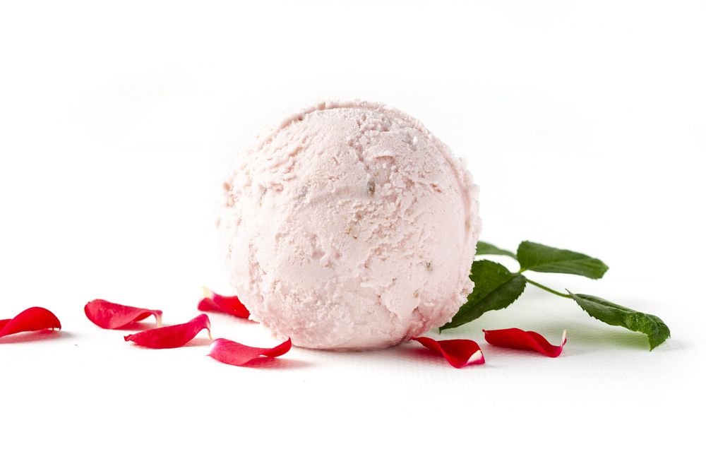 Rose ice cream