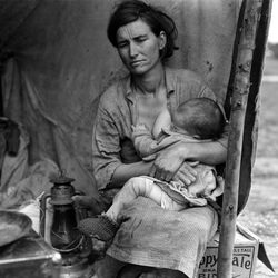 Migrant mother, alternative version 1396, photo by Dorothea Lange 0ylZjb