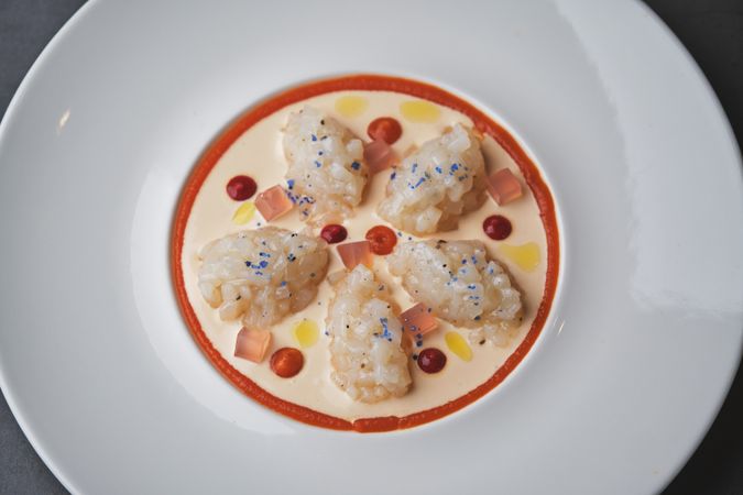 Sweet and sour squid carpaccio