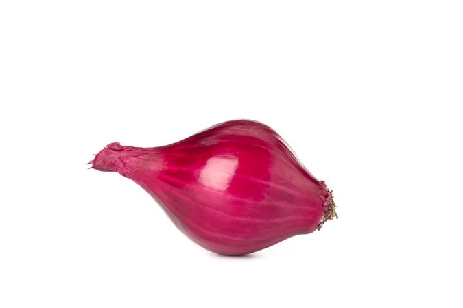 Fresh red onion isolated on blank background