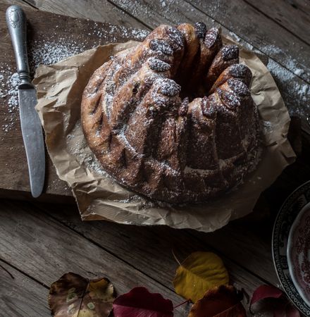 Delectable Kugelhopf on parchment paper