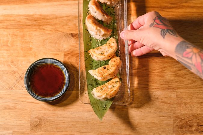 Delicious Sushi Plates in Restaurant