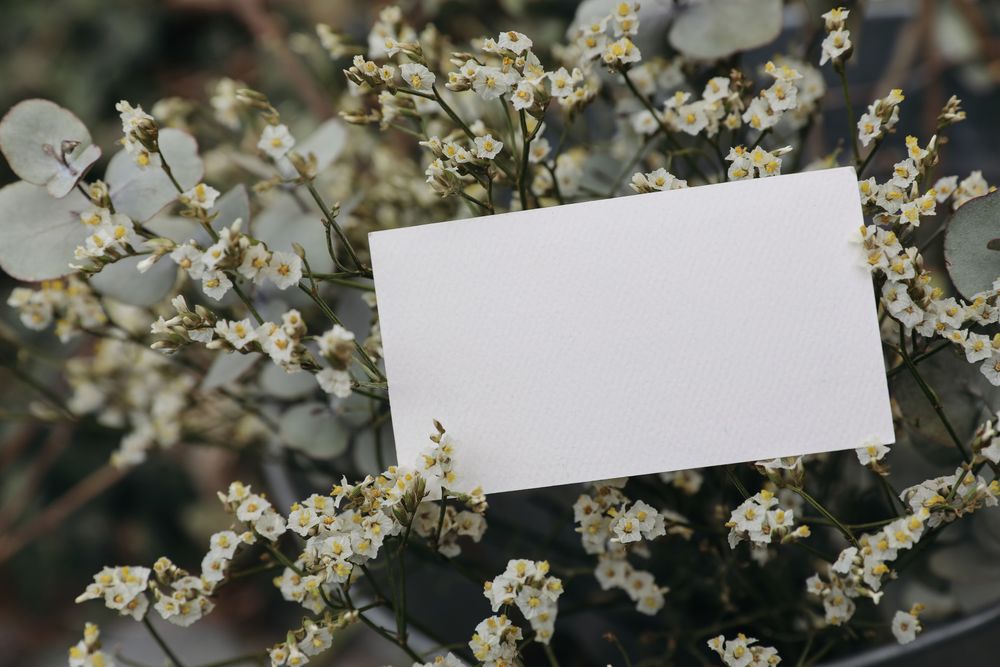 Floral wedding, birthday mockup