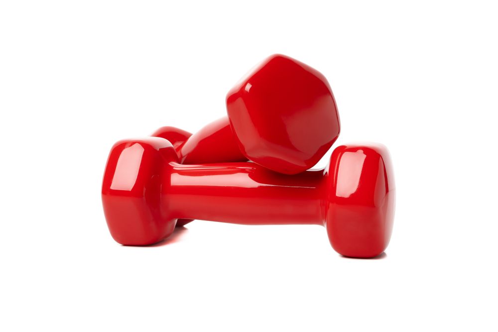 Dumbbells isolated on blank background. Healthy lifestyle