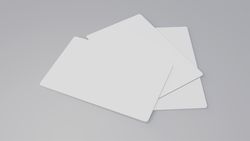 3.5 x 2 inch paper size on grey background, copy space