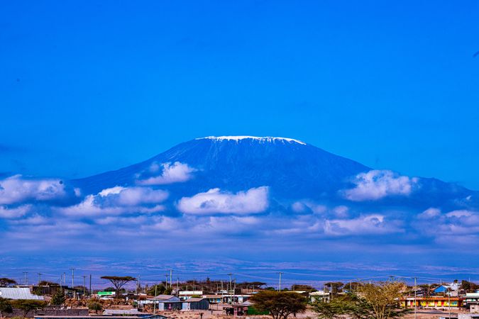 Mount Kilimanjaro Landscapes Highway Road Kimana Emali Oloitokitok Kenya Tanzania