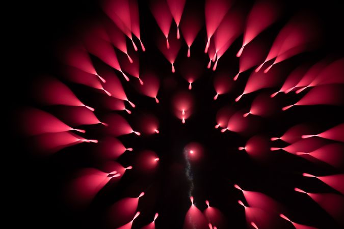 Bright fireworks on night sky