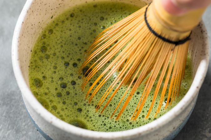 Homemade Green Japanese Matcha Tea