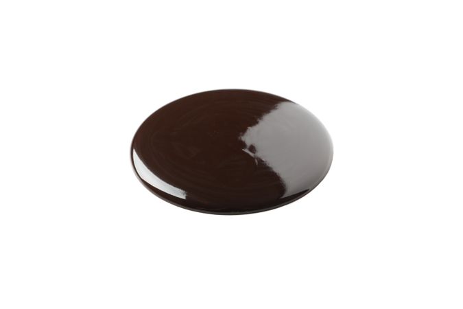 Melted chocolate spot isolated on blank background