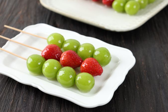 Chinese Candied Fruit Skewers