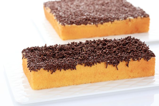 Loaf Sponge Cake with Chocolate Meises Sprinkle