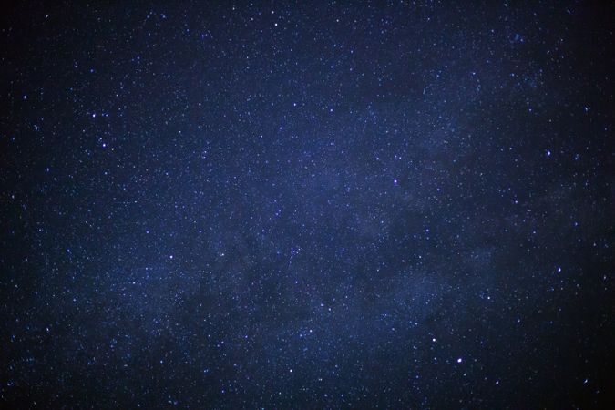 milky way galaxy and space dust in the universe, Long exposure photograph, with grain.