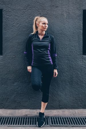 Portrait of a woman with sportswear