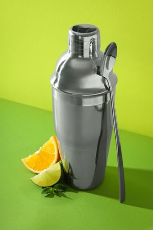 Concept of preparing alcohol drink or cocktail, shaker