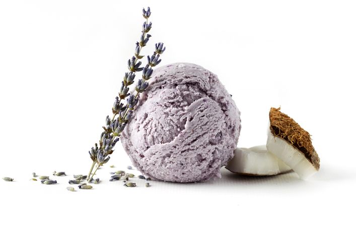 Coconut lavender  ice cream