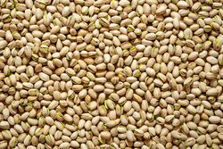 Pistachio full frame background, above view