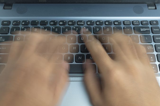 fast typing on keyborad