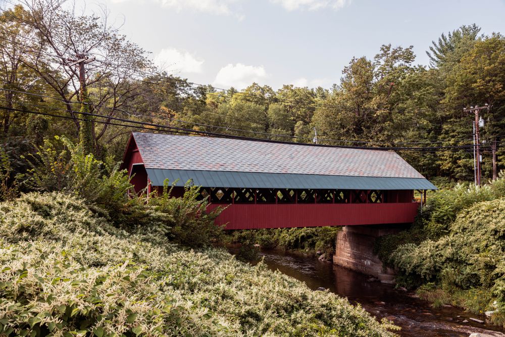 The Creamery Covered Bridge in West Brattleboro, Vermon