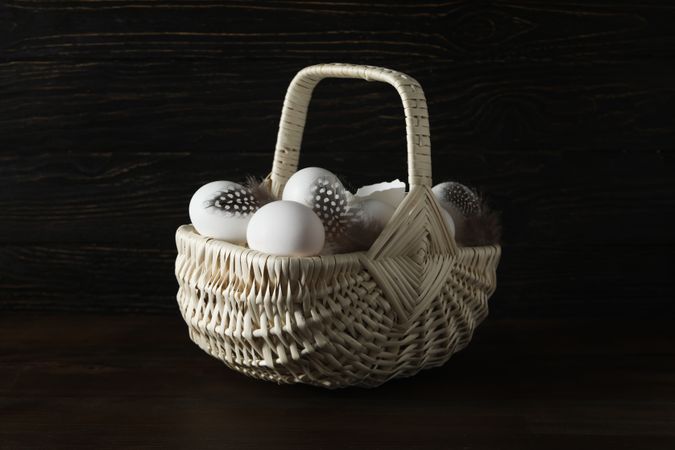 Concept of fresh and natural farm product - eggs