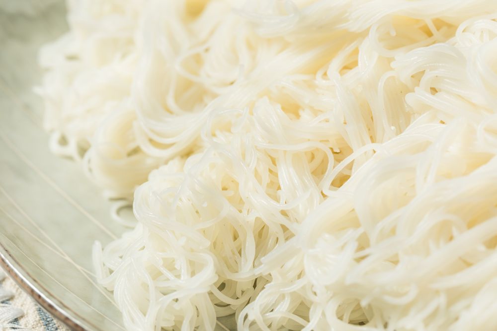 Cooked Asian Rice Vermicelli Noodles