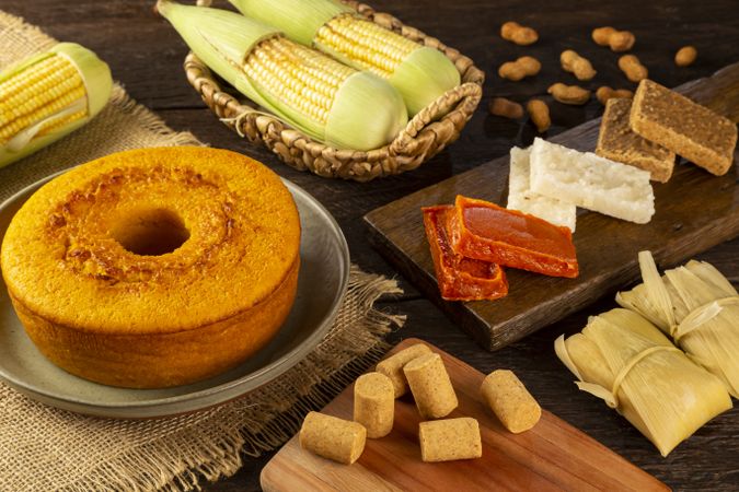 Typical sweets for the Brazilian June party.
