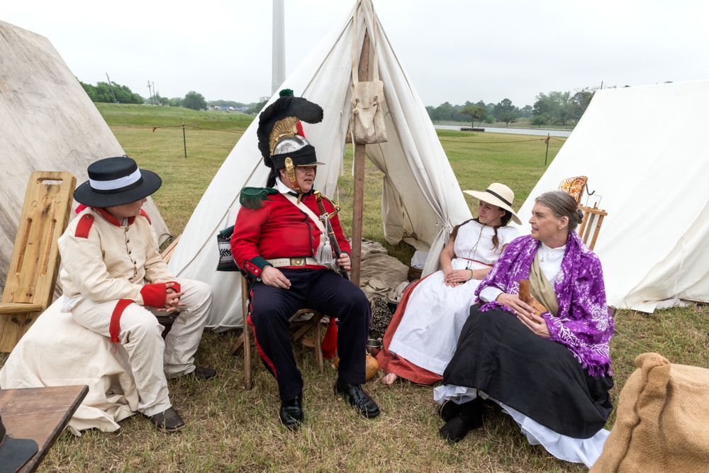Scene from the Mexican encampment at the annual Battle of San Jacinto Festival, Texas