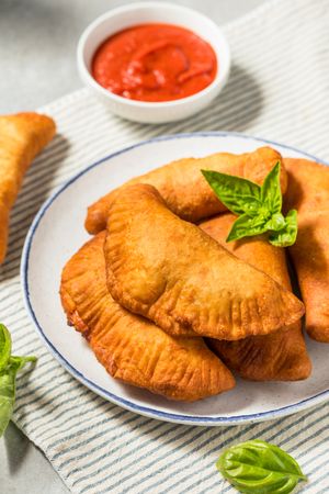 Homemade Italian Panzerotti Pizza Calzone