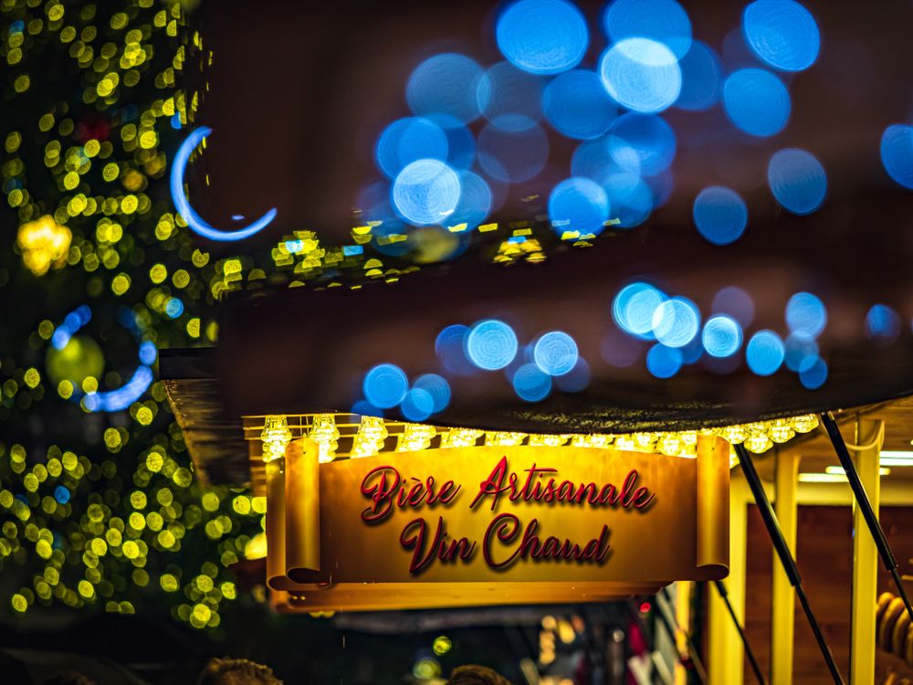 Sign in Strasbourg Christmas market