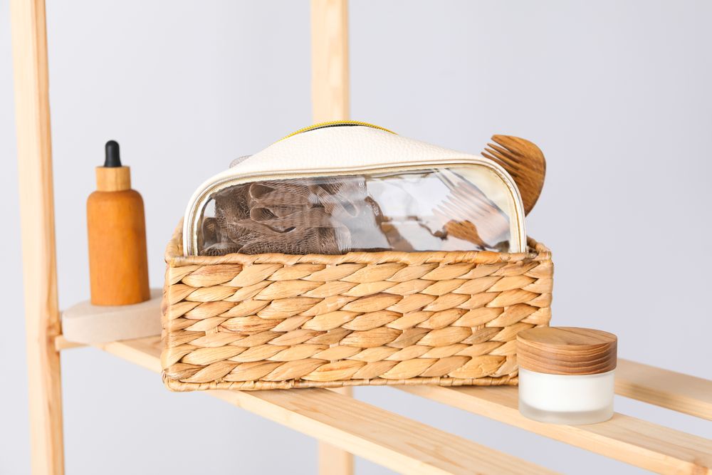 Bath accessories, toilet bag for different self care items