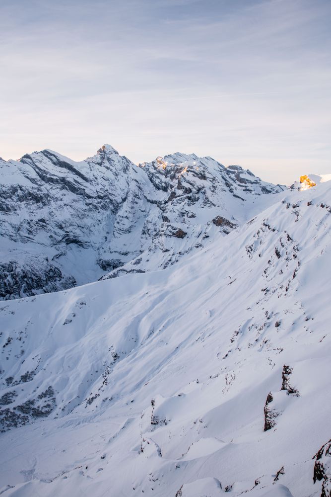 Mountains covered with snow