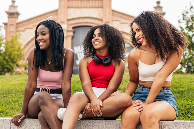 Black Friends Enjoying Summer Together