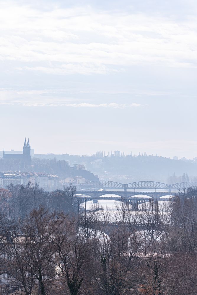 Bridges over Vltava river in Old Prague