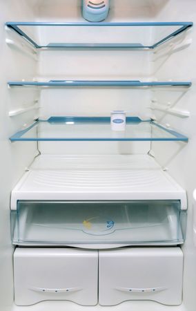 Fridge interior empty due a crisis