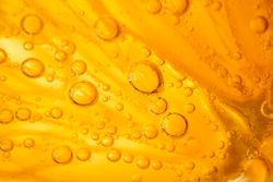 Orange in gin and tonic cocktail