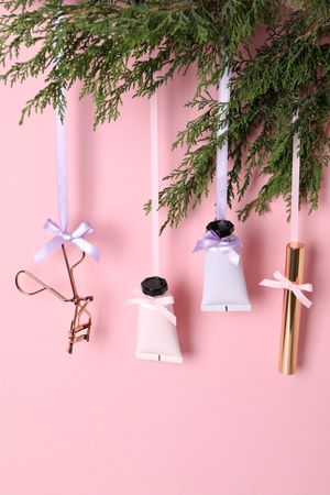 Concept of different cosmetics, different winter cosmetics