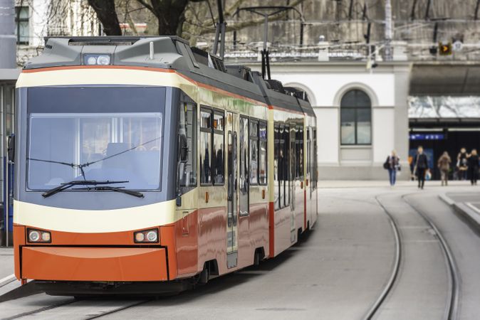 Tram in Zurich city