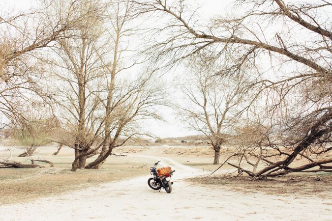 motorbike on countryside road