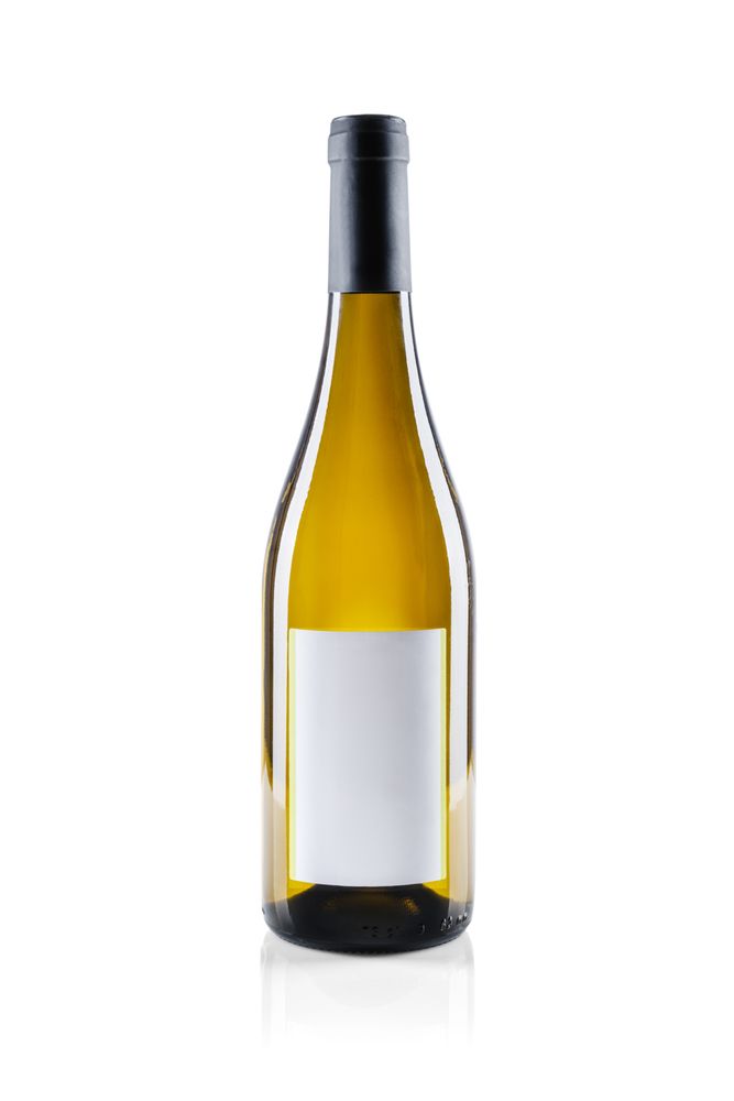 Bottle of wine on table