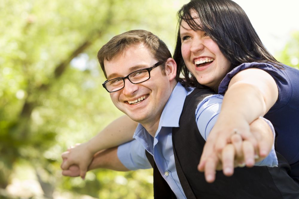 Young Couple Having Fun in the Park