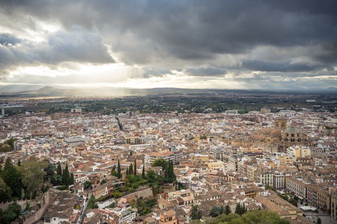 Ancient city in a cloudy day