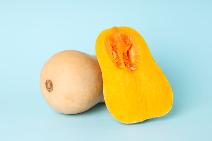Cooking ingredients for fall season - pumpkin seeds, pumpkin