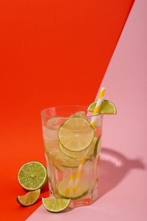 Glass of mojito, delicious fresh summer cocktail